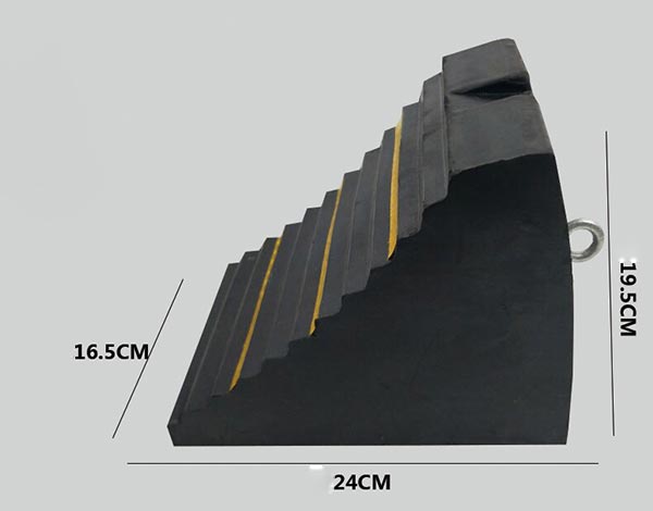 Kích thước cục chặn lùi bánh sau xe