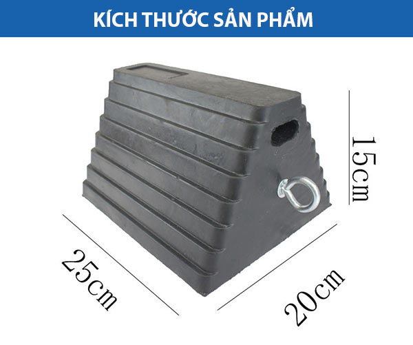 Tham khảo kích thước cao su chặn lùi bánh xe ô tô