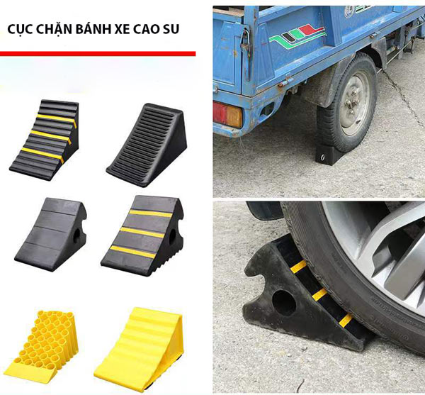 Thiết kế cục chặn hình tam giác dễ kê vào bánh xe