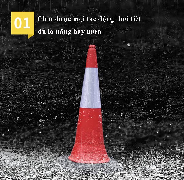 Cọc tiêu nhựa PE chịu được thời tiết khắc nghiệt