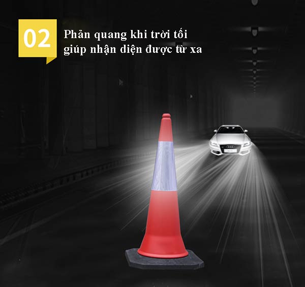 Phần thân có phản quang giúp dễ nhìn khi trời tối