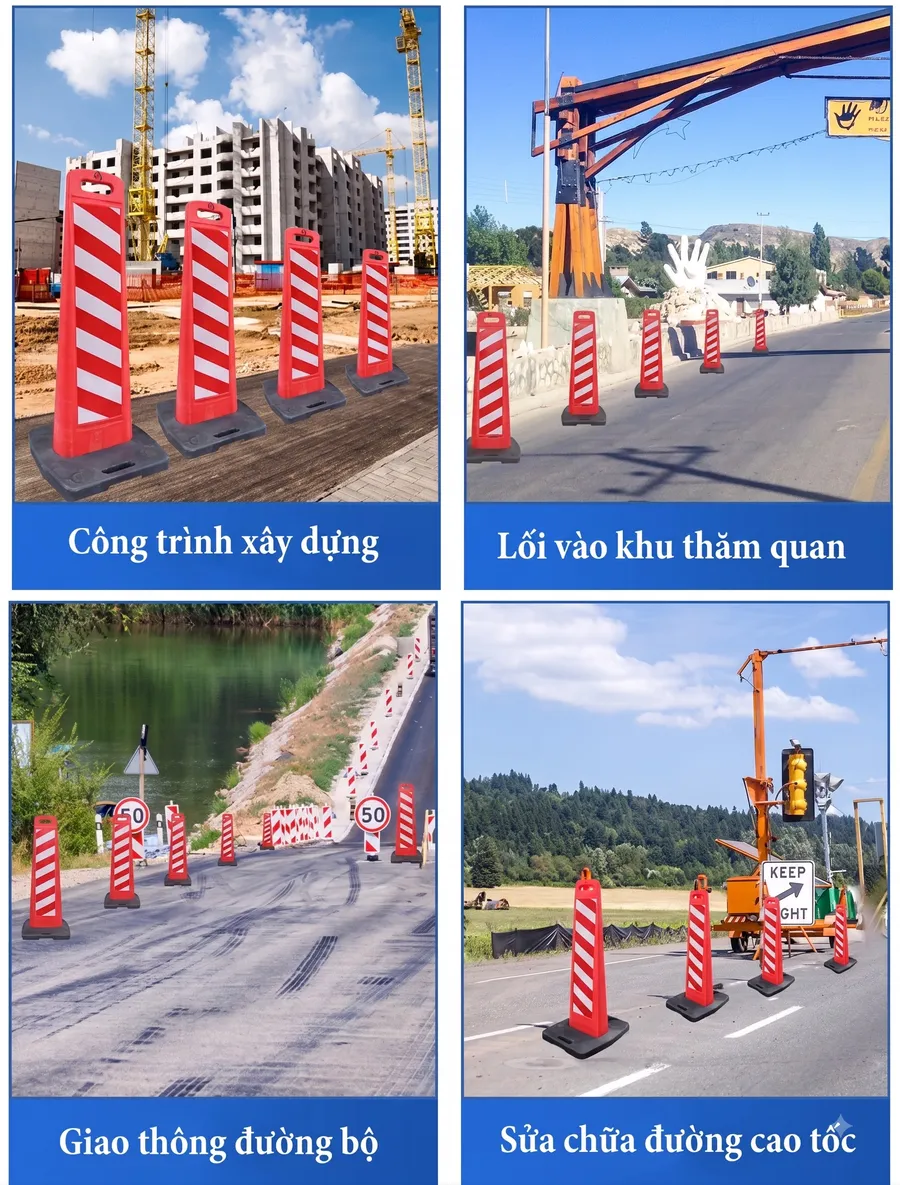 Trụ cảnh báo an toàn và không gian sử dụng