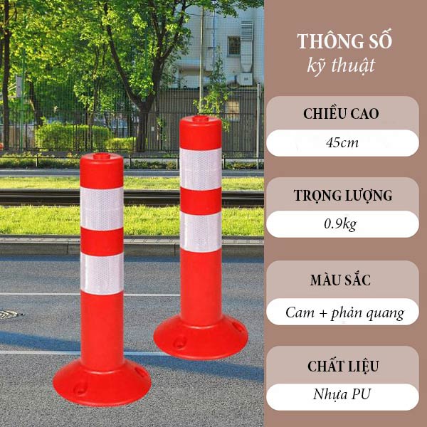 Tham khảo thông số kỹ thuật của cọc tiêu nhựa