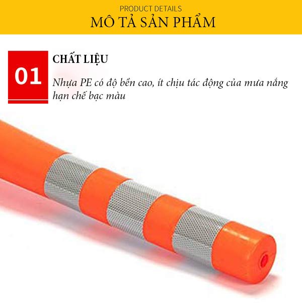 Đặc điểm cọc tiêu nhựa dẻo 75cm của Hành Tinh Xanh