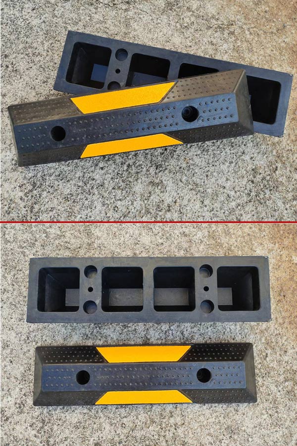 Chiều dài cục chèn lùi bánh xe hơi tầng hầm là 55cm