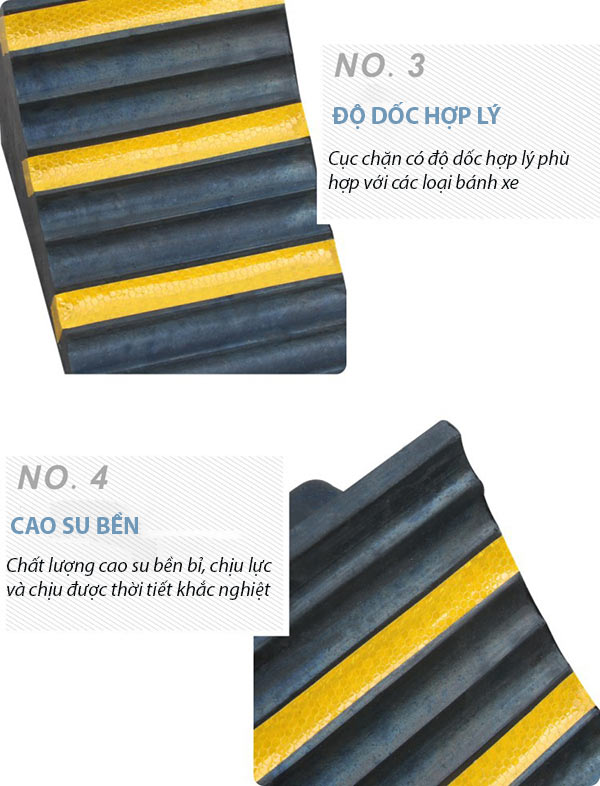 Đặc điểm của cao su chặn lùi xe phản quang