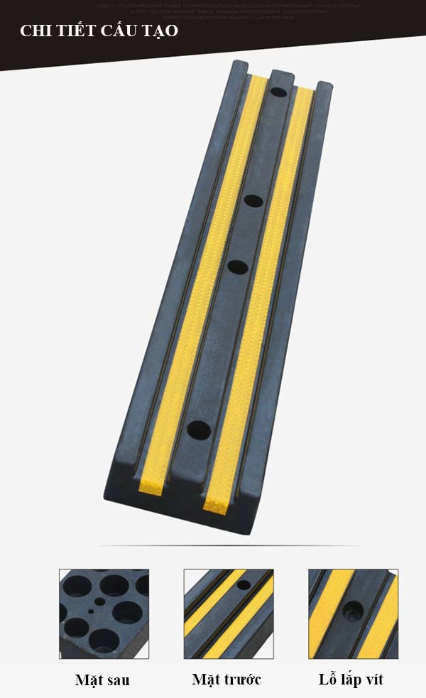Các chi tiết thiết kế trên dải cao su giảm va đập
