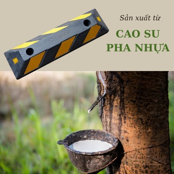 Gờ cao su phản quang định vị bánh xe 55cm