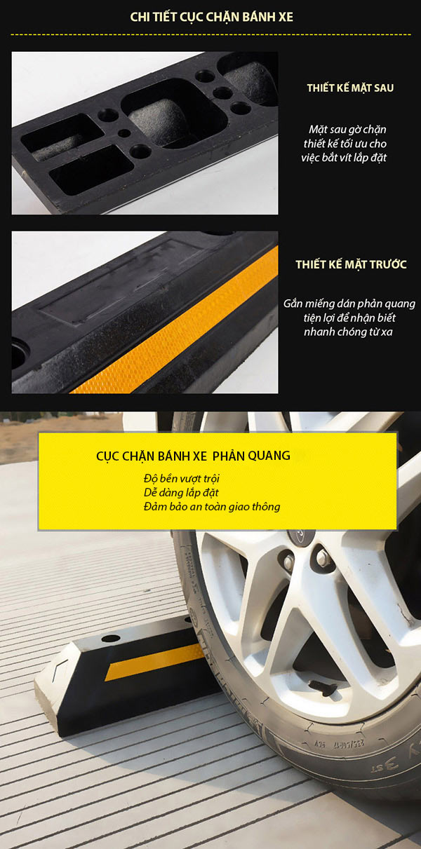 Khám phá đặc điểm cục chèn bánh xe dài