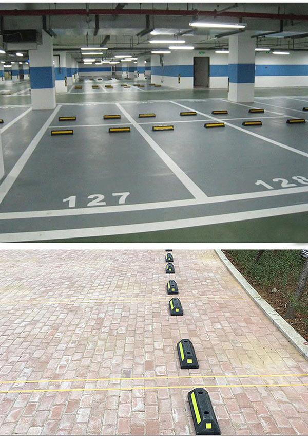 Hầu hết các bãi đỗ xe đều trang bị cục canh bánh xe này