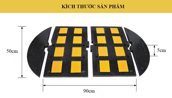 Chi tiết kích thước gờ giảm tốc độ