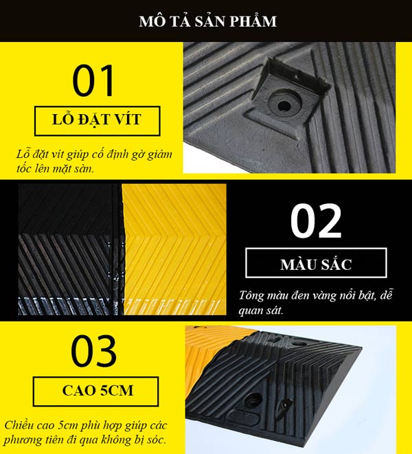 Đặc điểm cấu tạo của gờ giảm tốc