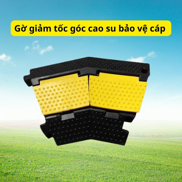 Gờ giảm tốc cao su lắp góc bảo vệ cáp điện