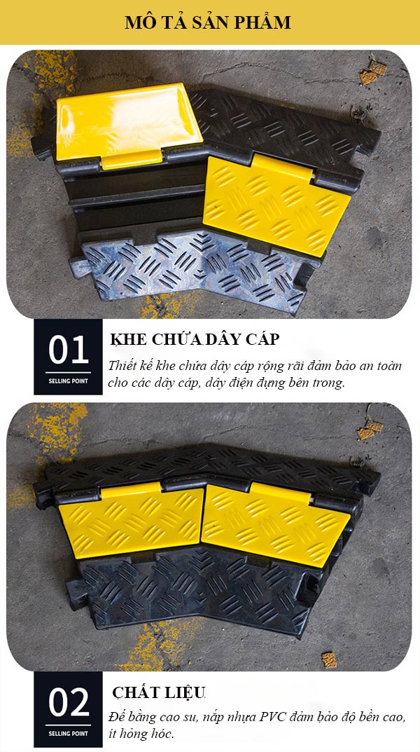 Chi tiết đặc điểm của gờ giảm tốc lắp góc