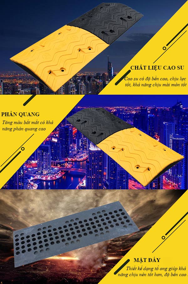 Đặc điểm thiết kế, các bộ phận của gờ giảm tốc