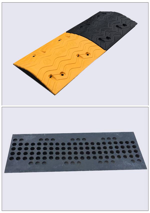 Cụ thể mặt trước và mặt sau của gờ giảm tốc độ xe hơi