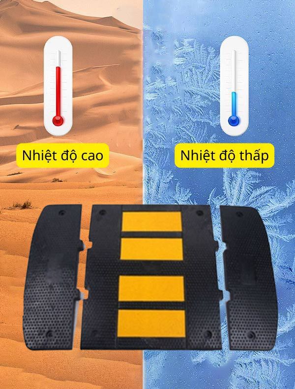 Gờ giảm tốc cao su chịu được mọi điều kiện thời tiết