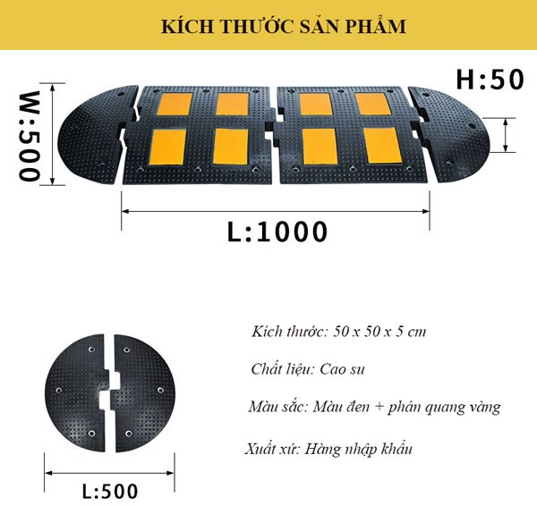 Tham khảo thích thước gờ giảm tốc độ