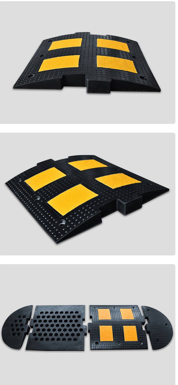 Cận cảnh mặt trước, mặt sau gờ giảm tốc độ tầng hầm