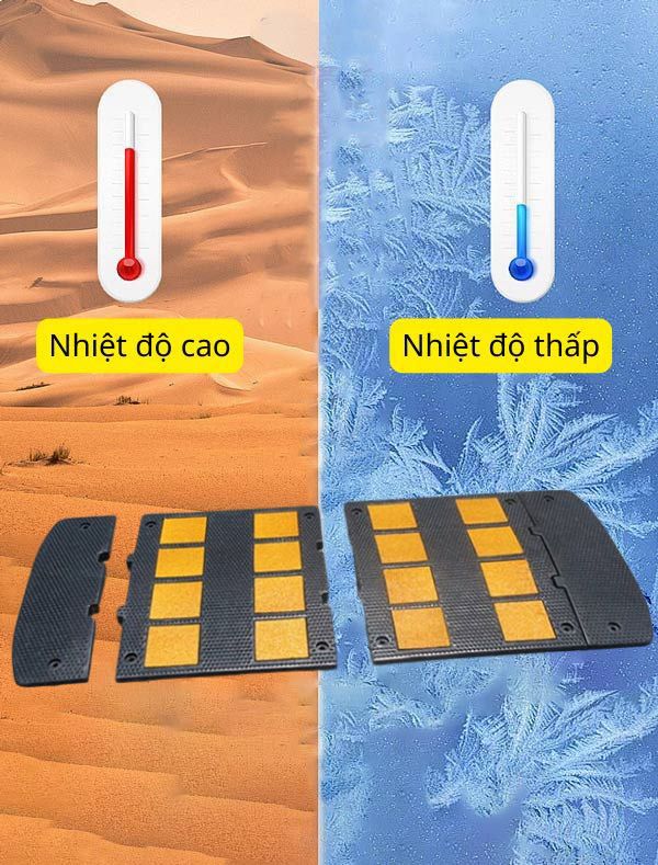 Sản xuất từ cao su, gờ giảm tốc chịu mưa, nắng, nhiệt độ tốt