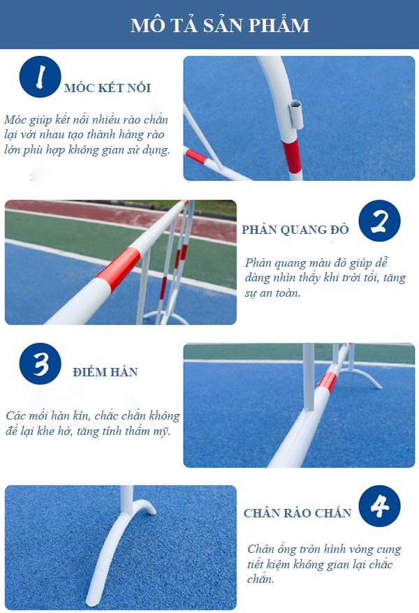 Đặc điểm thiết kế của barie rào chắn giao thông