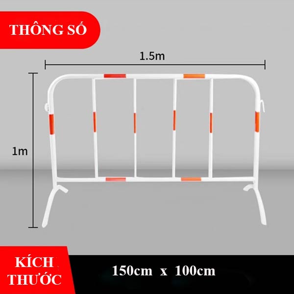 Kích thước hàng rào chắn an toàn đường phố