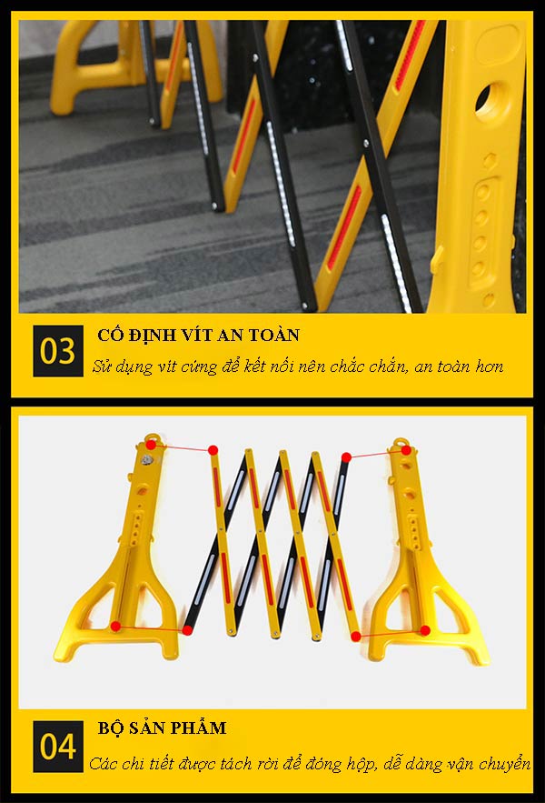Tìm hiểu đặc điểm của rào chắn đường, rào chắn an toàn