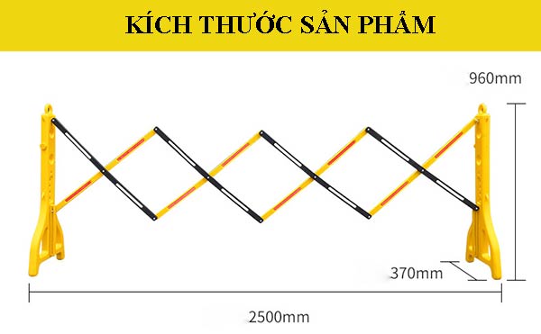 Kích thước rào chắn đường giao thông