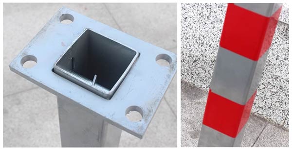 Thiết kế phần chân đế trụ khóa giữ chỗ đậu xe ô tô