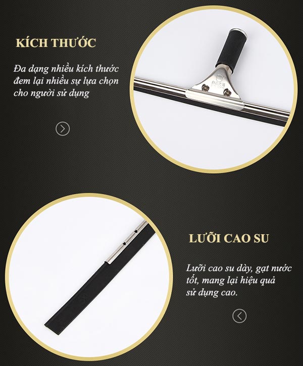 Đặc điểm bộ gạt kính inox dài 35cm