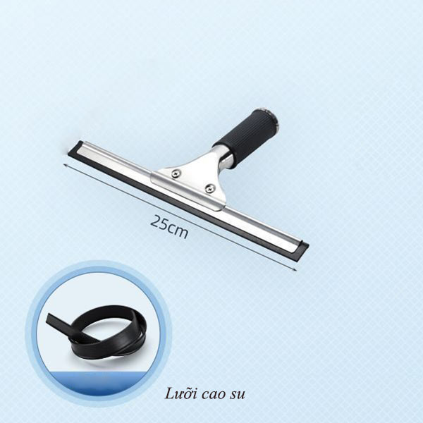 Cây gạt kính cầm tay 25cm cỡ nhỏ lưỡi cao su