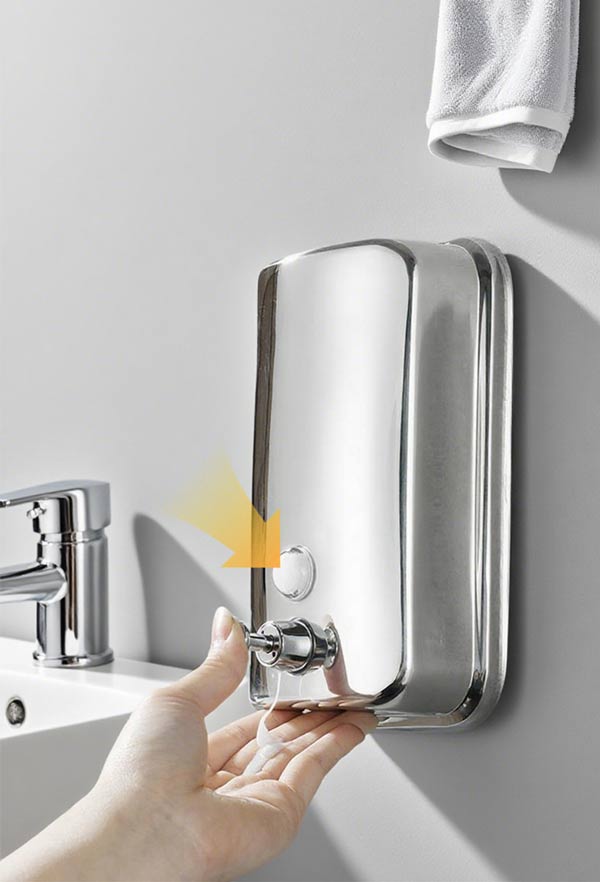 Hộp chứa nước rửa tay inox 800ml