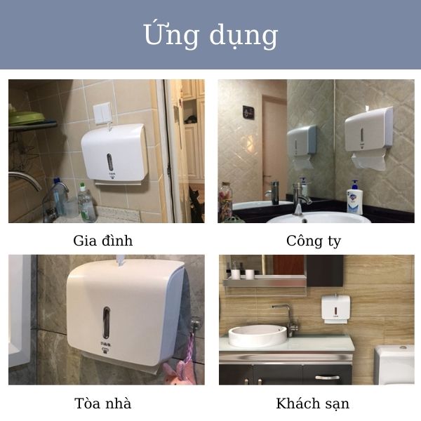 Hộp đựng giấy lau tay treo tường được sử dụng tại các khách sạn, tòa nhà,...