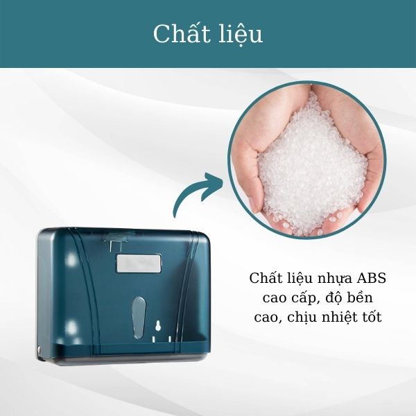 Hộp đựng giấy lau tay chất liệu nhựa ABS cao cấp, độ bền cao