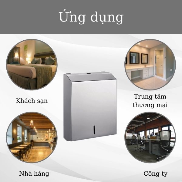 Ứng dụng của hộp đựng giấy vệ sinh công nghiệp
