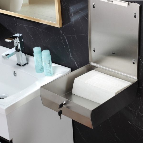 Hình ảnh thực tế hộp đựng giấy lau tay gắn tường