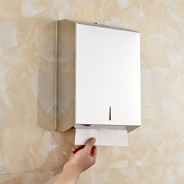 Hình ảnh thực tế hộp đựng giấy lau tay gắn tường