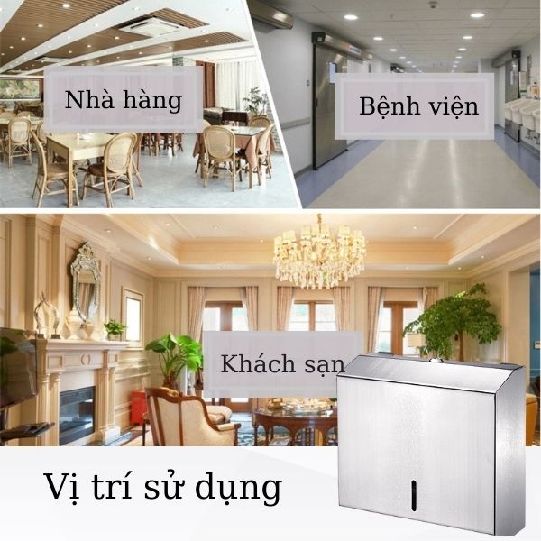 Hộp đựng giấy lau tay gắn tường đặt tại nhiều không gian