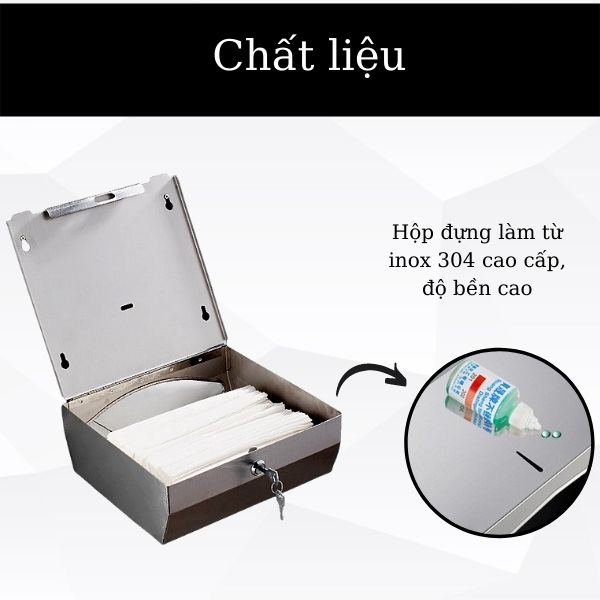 Hộp đựng giấy vệ sinh làm từ chất liệu inox cao cấp, bền đẹp