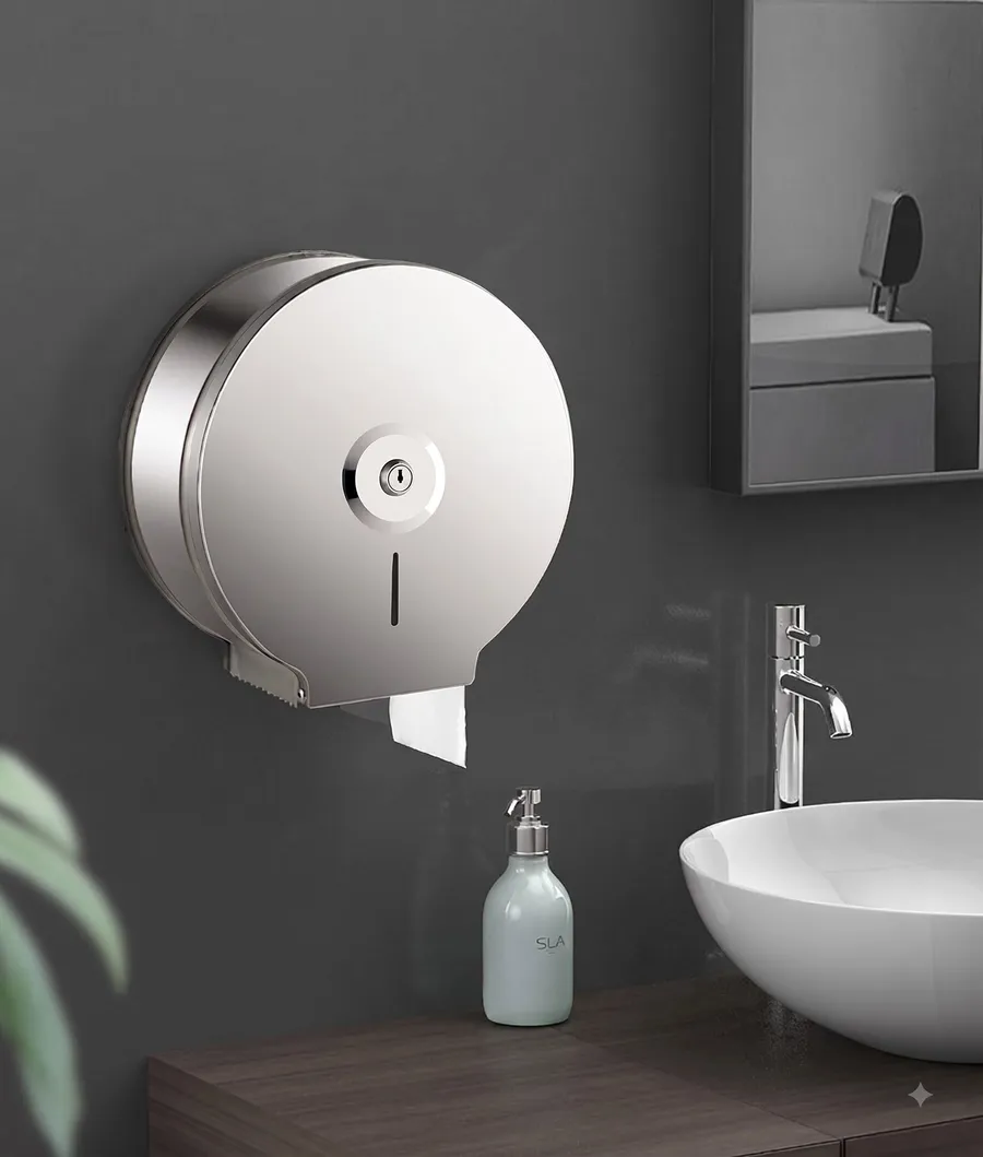 Hộp đựng giấy vệ sinh inox