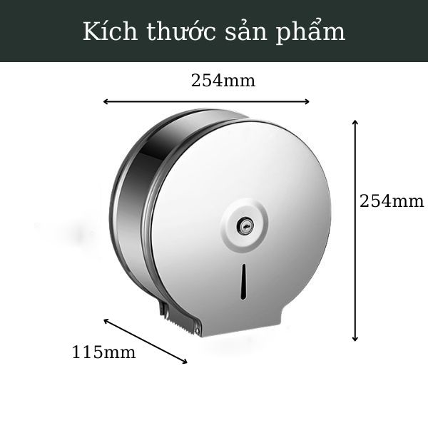 Kích thước hộp inox để giấy vệ sinh