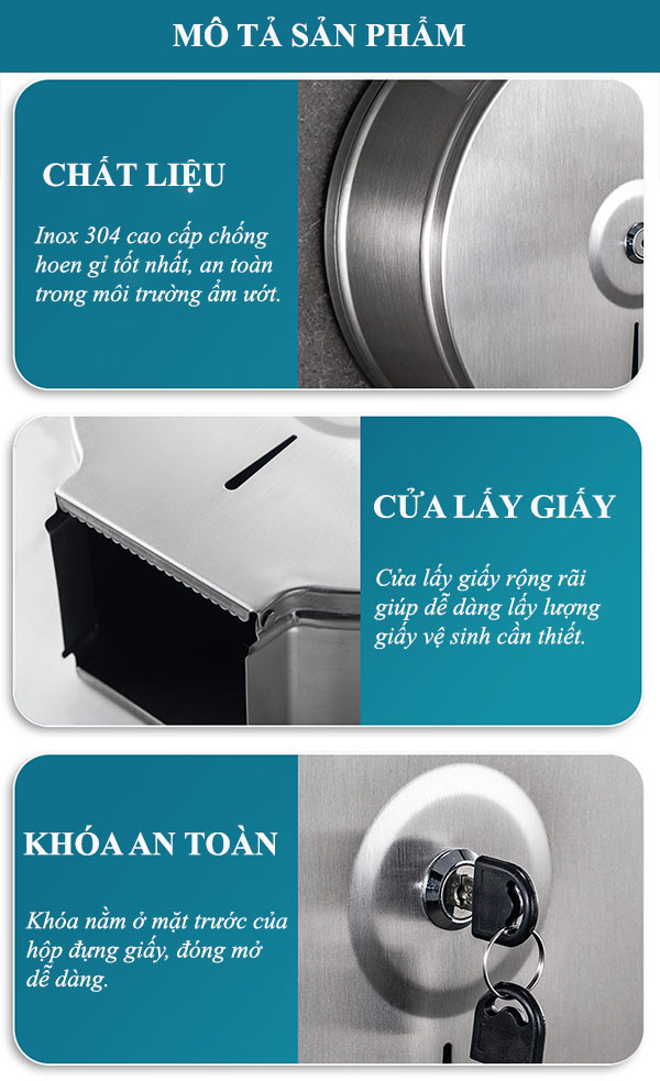 Tham khảo các đặc điểm của hộp đựng giấy vệ sinh