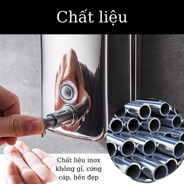 Hộp đựng nước rửa tay treo tường làm từ inox cao cấp