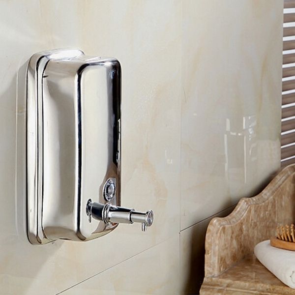 Hình ảnh thực tế hộp đựng nước rửa tay inox