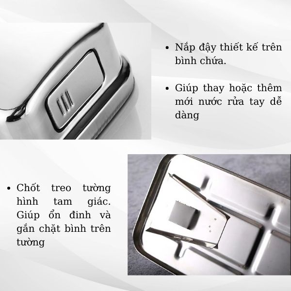 Đặc điểm nổi bật của hộp đựng nước rửa tay chuyên dụng