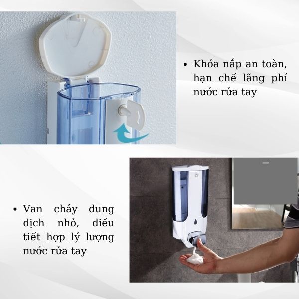 Bình đựng nước rửa tay thiết kế tiện lợi, có thể treo tường được