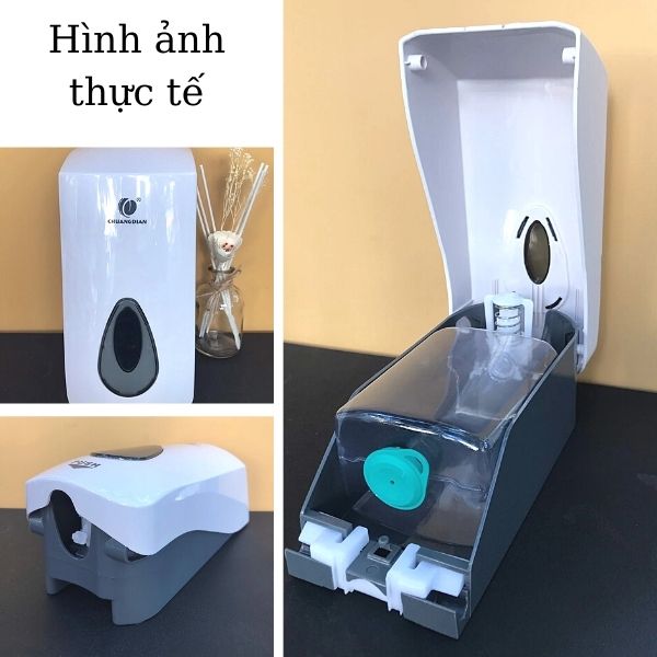 Hình ảnh thực tế hộp đựng nước rửa tay treo tường