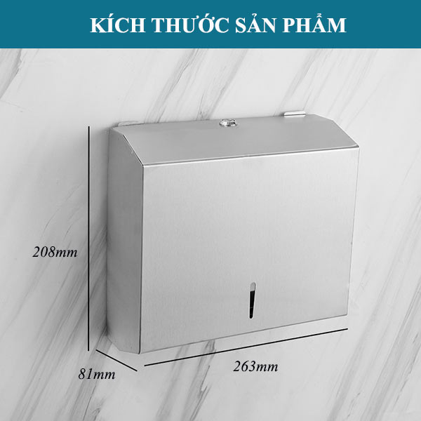 Hộp inox 304 đựng giấy lau tay cao cấp