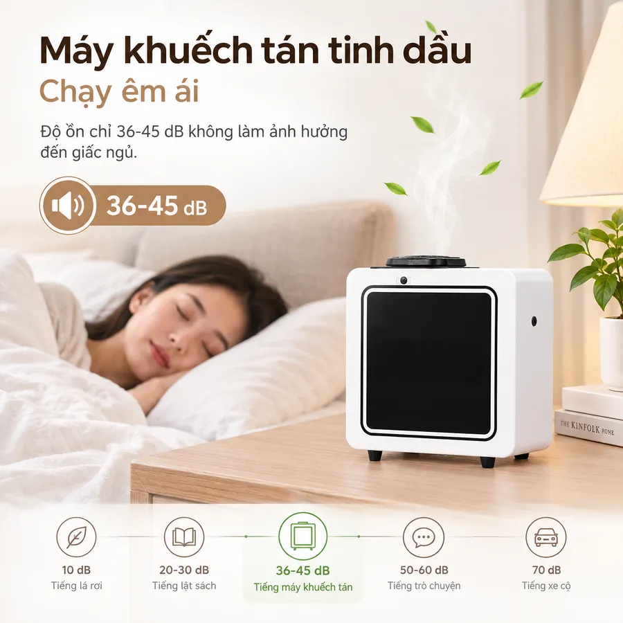 Máy khuếch tán hương nước hoa tinh dầu có độ ồn thấp
