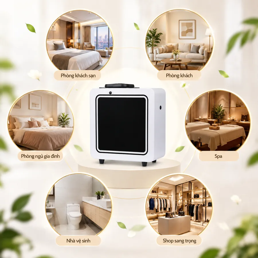 Máy khuếch tán tinh dầu thơm dùng tại khách sạn, spa...